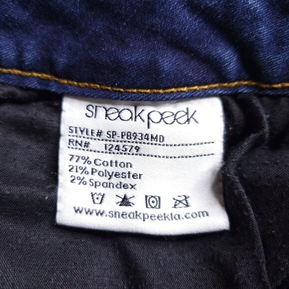 Sneak Peek Womens Skinny Jeans 13 Dark Wash Low Rise Ankle Stretch Juniors - Picture 8 of 8